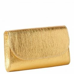 Svala Didi Pinatex® Vegan Leather Mini Clutch | Metallic Gold Bags