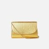 Svala Didi Pinatex® Vegan Leather Mini Clutch | Metallic Gold Bags