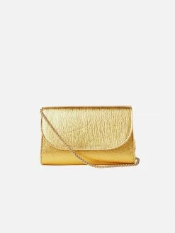 Svala Didi Pinatex® Vegan Leather Mini Clutch | Metallic Gold Bags