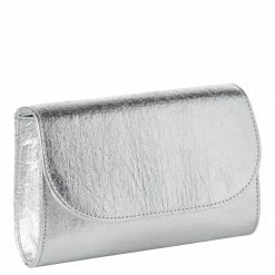 Svala Didi Pinatex® Vegan Leather Mini Clutch | Metallic Silver Bags