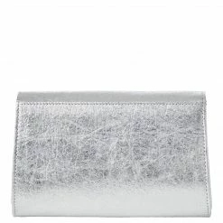 Svala Didi Pinatex® Vegan Leather Mini Clutch | Metallic Silver Bags