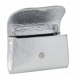 Svala Didi Pinatex® Vegan Leather Mini Clutch | Metallic Silver Bags