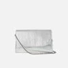Svala Didi Pinatex® Vegan Leather Mini Clutch | Metallic Silver Bags