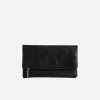 Svala Bags Eva Vegan Leather Foldover Clutch | Black