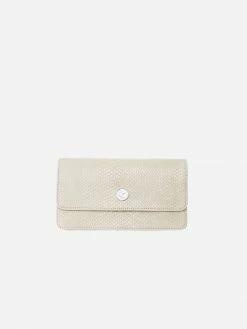 Svala Bags Sara Vegan Leather Chain Wallet Purse | Cream