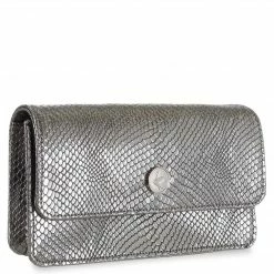 Svala Sara Vegan Leather Chain Wallet Purse | Silver Bags