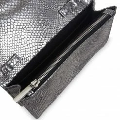Svala Sara Vegan Leather Chain Wallet Purse | Silver Bags