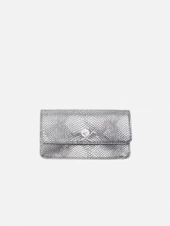 Svala Sara Vegan Leather Chain Wallet Purse | Silver Bags
