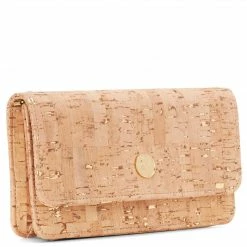 Svala Sara Cork Vegan Chain Wallet Purse | Gold Speckled Bags