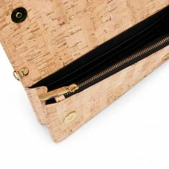 Svala Sara Cork Vegan Chain Wallet Purse | Gold Speckled Bags