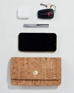 Svala Sara Cork Vegan Chain Wallet Purse | Gold Speckled Bags