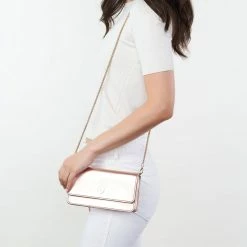 Svala Sara Vegan Leather Chain Wallet Purse | Rose Gold Bags