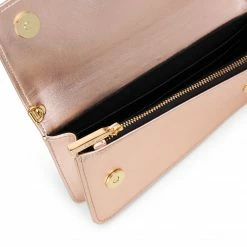 Svala Sara Vegan Leather Chain Wallet Purse | Rose Gold Bags