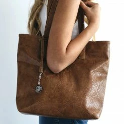 Svala Simma Vegan Leather Tote Bag | Brown Bags
