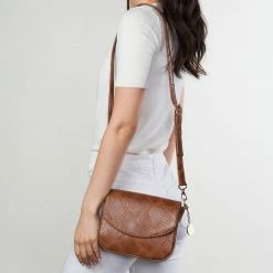Svala Tashi Vegan Leather Shoulder & Crossbody Bag | Caramel Bags