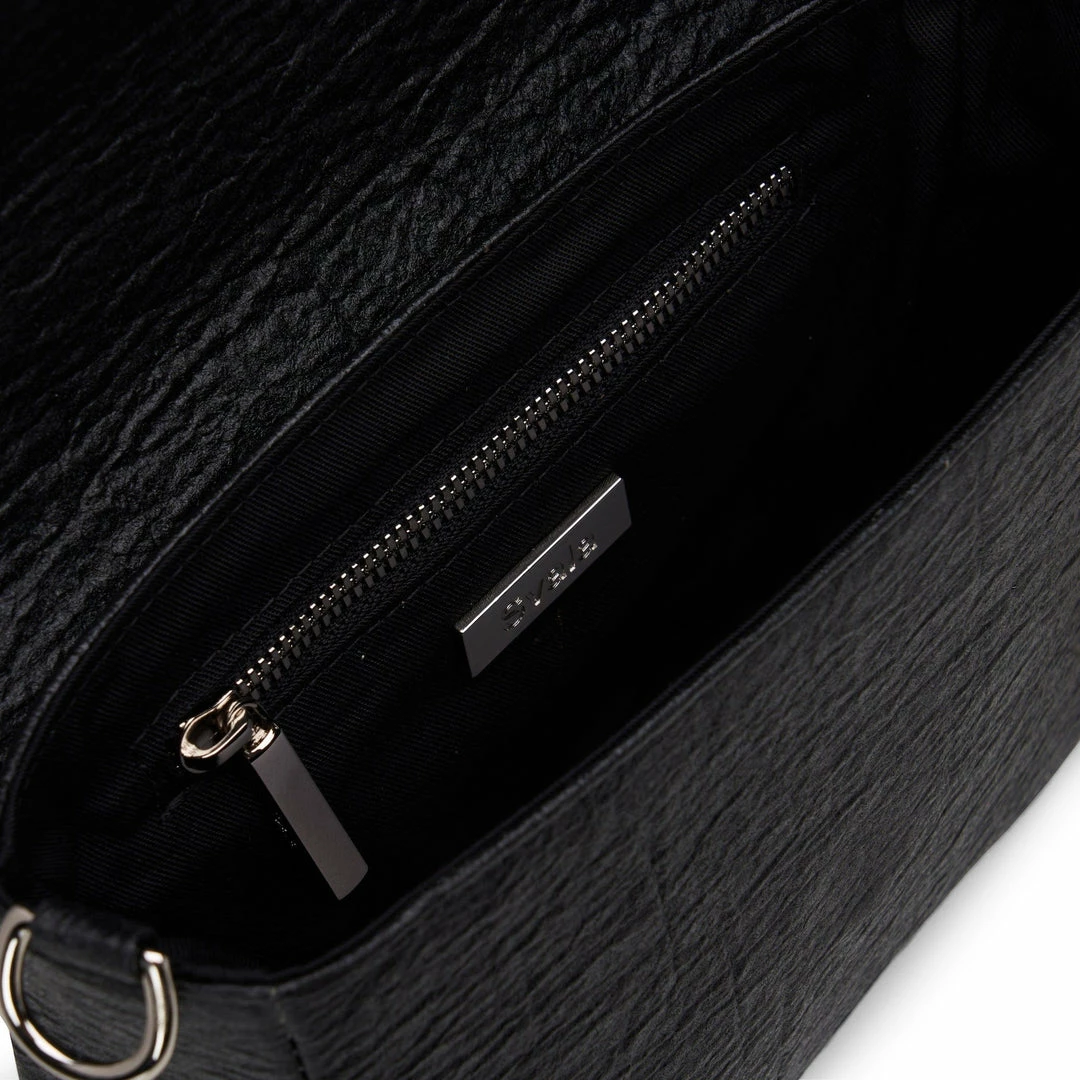 Svala Bags Tashi Pinatex® Vegan Leather Shoulder & Crossbody Bag | Metallic Black 10 Svala Bags Tashi Pinatex® Vegan Leather Shoulder & Crossbody Bag | Metallic Black