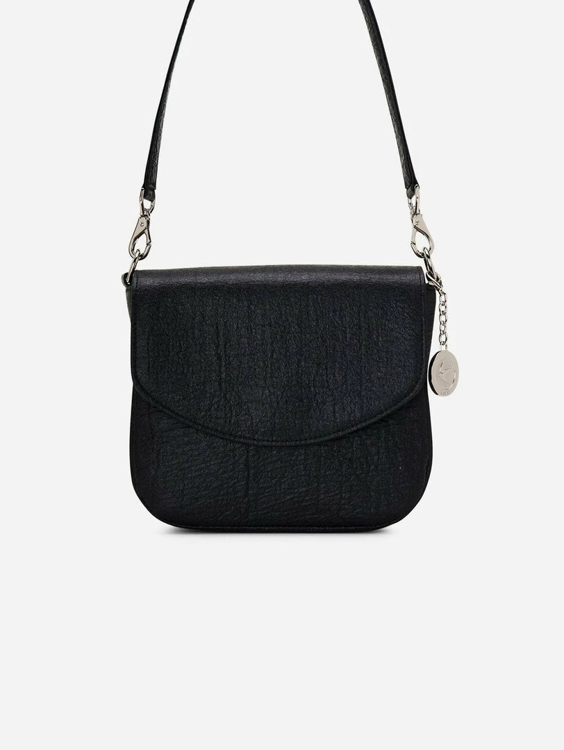 Svala Bags Tashi Pinatex® Vegan Leather Shoulder & Crossbody Bag | Metallic Black 3 Svala Bags Tashi Pinatex® Vegan Leather Shoulder & Crossbody Bag | Metallic Black