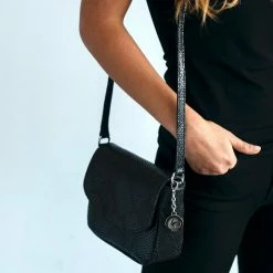 Svala Bags Tashi Vegan Leather Crossbody Bag | Black