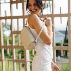 Svala Tashi Vegan Leather Crossbody Bag | Cream Bags