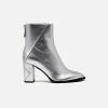Sylven New York Shoes Almasi Apple Leather Vegan Boots | Silver