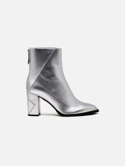 Sylven New York Shoes Almasi Apple Leather Vegan Boots | Silver