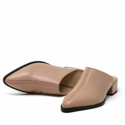 Sylven New York Cass Recycled Fiber Vegan Nappa Leather Slip-On Mules | Blush Shoes