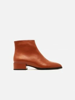 Sylven New York Cassidy Recycled Fiber Vegan Nappa Leather Boots | Saddle Brown Shoes