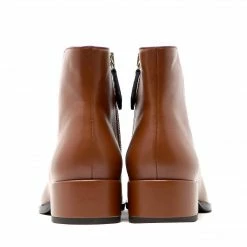 Sylven New York Cassidy Recycled Fiber Vegan Nappa Leather Boots | Saddle Brown Shoes