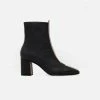 Sylven New York Jayne Apple Leather Vegan Boots | Black & Taupe
