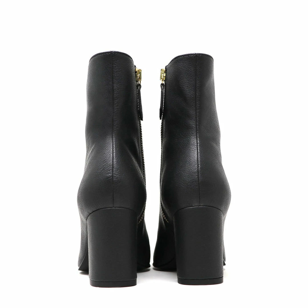 Sylven New York Jayne Apple Leather Vegan Boots | Black & Taupe 9 Sylven New York Jayne Apple Leather Vegan Boots | Black & Taupe