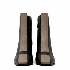 Sylven New York Jayne Apple Leather Vegan Boots | Black & Taupe 15 Sylven New York Jayne Apple Leather Vegan Boots | Black & Taupe