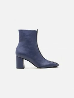 Sylven New York Jayne Apple Leather Vegan Boots | Navy & Black