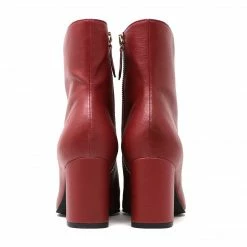 Sylven New York Jayne Apple Leather Vegan Boots | Scarlet Red & Black