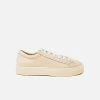 Sylven New York Mel Apple Leather Vegan Trainers | Sand & White