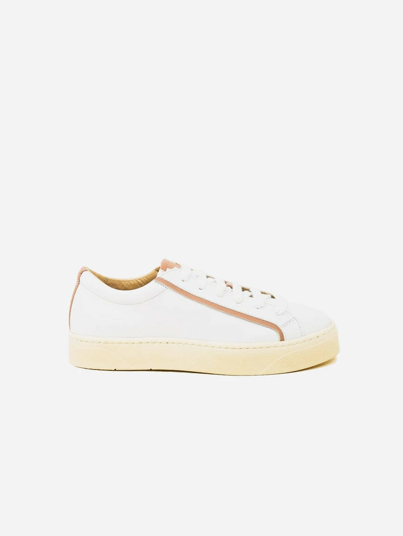 Sylven New York Shoes Mel Apple Leather Vegan Trainers | White & Rose 3 Sylven New York Shoes Mel Apple Leather Vegan Trainers | White & Rose