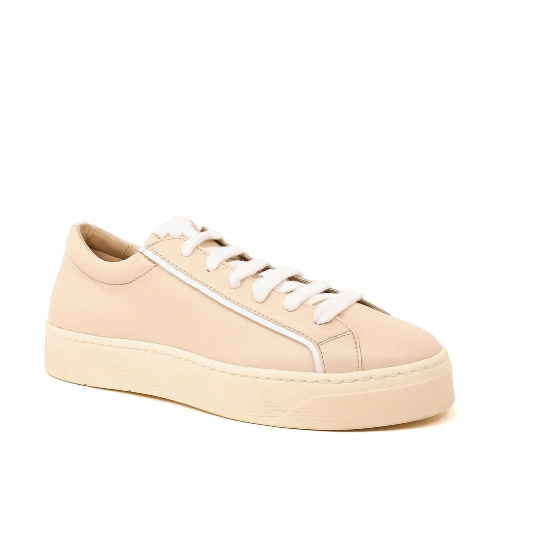 Sylven New York Mel Apple Leather Vegan Trainers | Sand & White 5 Sylven New York Mel Apple Leather Vegan Trainers | Sand & White