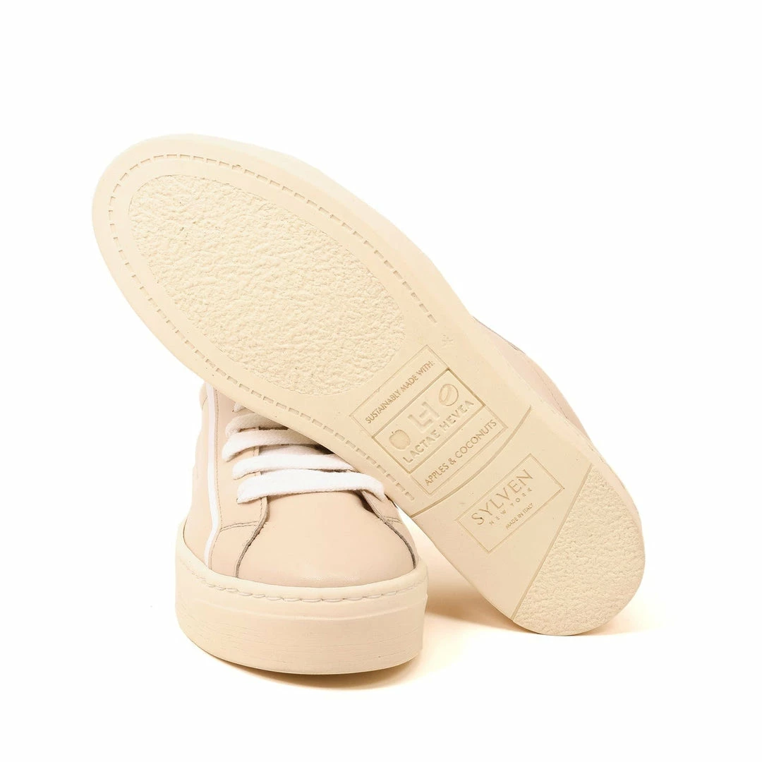Sylven New York Mel Apple Leather Vegan Trainers | Sand & White 8 Sylven New York Mel Apple Leather Vegan Trainers | Sand & White