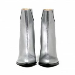 Sylven New York Shoes Almasi Apple Leather Vegan Boots | Silver