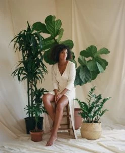 Taiyo Clothing Kiera Saved Deadstock Fabric Dress | Beige Plaid