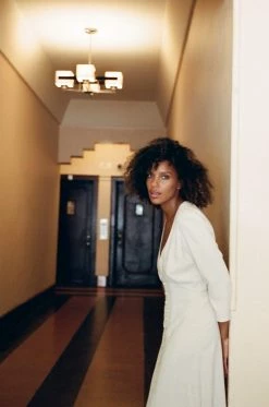 Taiyo Clothing Kiera Saved Deadstock Fabric Dress | Beige Plaid