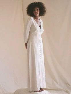 Taiyo Clothing Kiera Saved Deadstock Fabric Dress | Beige Plaid