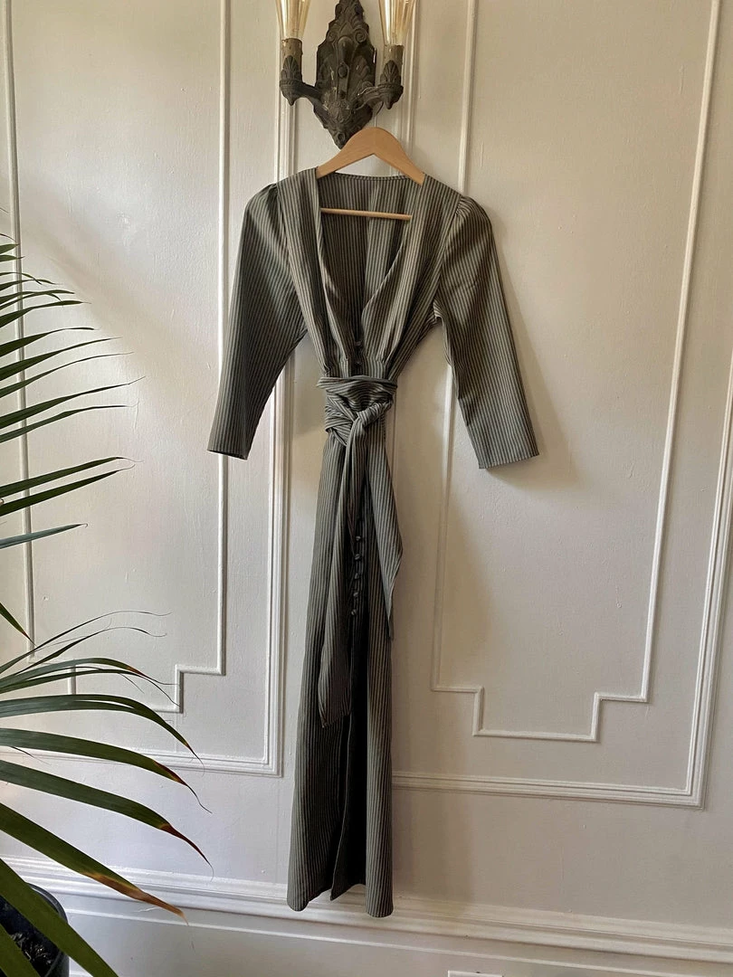 Taiyo Kiera Saved Deadstock Fabric Dress | Sencha Stripe 10 Taiyo Kiera Saved Deadstock Fabric Dress | Sencha Stripe