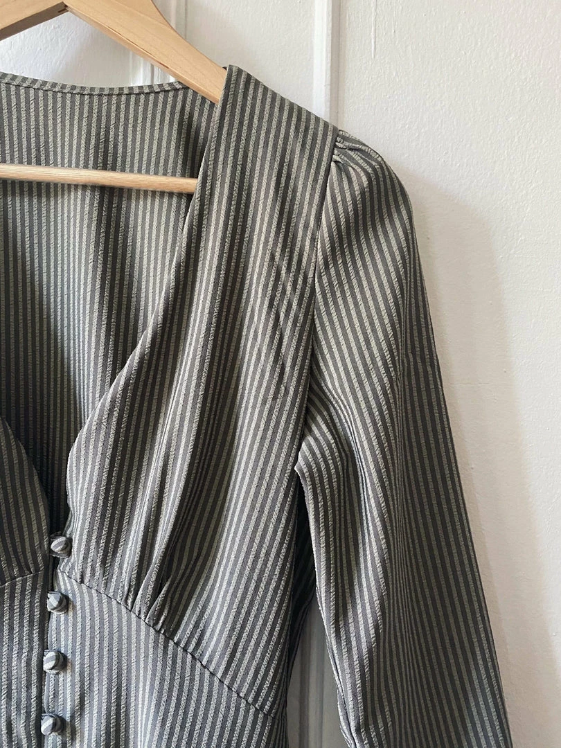 Taiyo Kiera Saved Deadstock Fabric Dress | Sencha Stripe 8 Taiyo Kiera Saved Deadstock Fabric Dress | Sencha Stripe