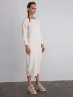 Taiyo Luna Recycled Cotton Rib Knit Dress | Full Moon
