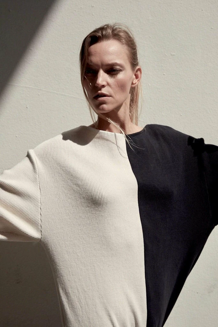 Taiyo Luna Recycled Cotton Rib Knit Dress | Half Moon 5 Taiyo Luna Recycled Cotton Rib Knit Dress | Half Moon