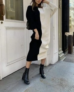 Taiyo Luna Recycled Cotton Rib Knit Dress | Half Moon 19 Taiyo Luna Recycled Cotton Rib Knit Dress | Half Moon