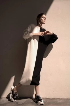 Taiyo Luna Recycled Cotton Rib Knit Dress | Half Moon 20 Taiyo Luna Recycled Cotton Rib Knit Dress | Half Moon