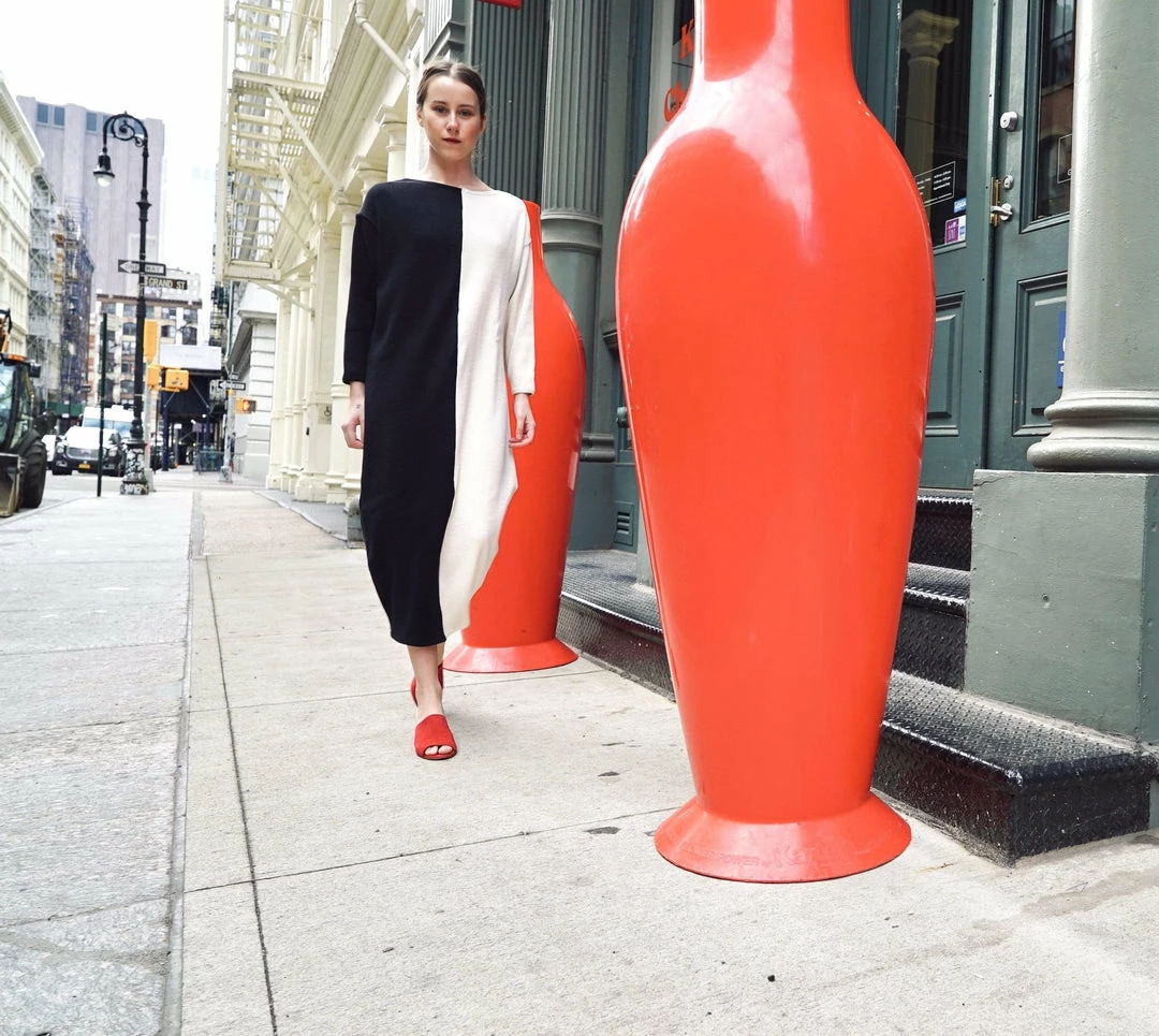 Taiyo Luna Recycled Cotton Rib Knit Dress | Half Moon 12 Taiyo Luna Recycled Cotton Rib Knit Dress | Half Moon