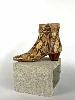 Taylor + Thomas Anita Vegan Leather Boots | Golden Python