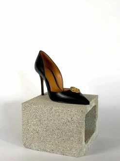 Taylor + Thomas Brigitte Vegan Leather Heel | Black